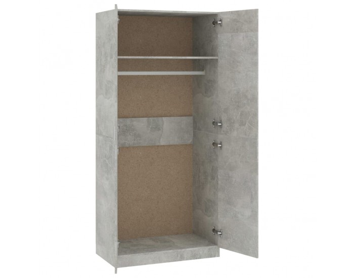 Sonata Гардероб, бетонно сив, 90x52x200 см, ПДЧ