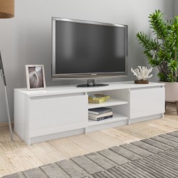 Sonata ТВ шкаф, бял гланц, 140x40x35,5 см, ПДЧ - ТВ шкафове