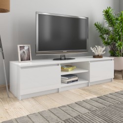 Sonata ТВ шкаф, бял гланц, 140x40x35,5 см, ПДЧ - ТВ шкафове
