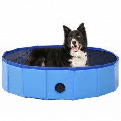 Sonata Сгъваем басейн за кучета, син, 80x20 см, PVC - Домашни любимци