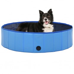 Sonata Сгъваем басейн за кучета, син, 120x30 см, PVC - Домашни любимци