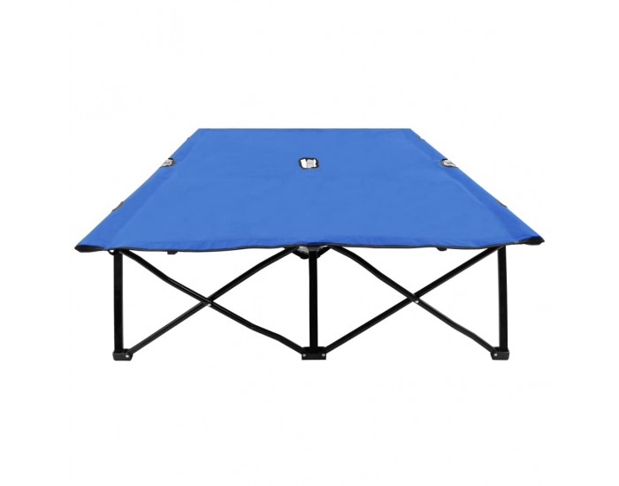 Sonata Двуместен сгъваем шезлонг, син, стомана