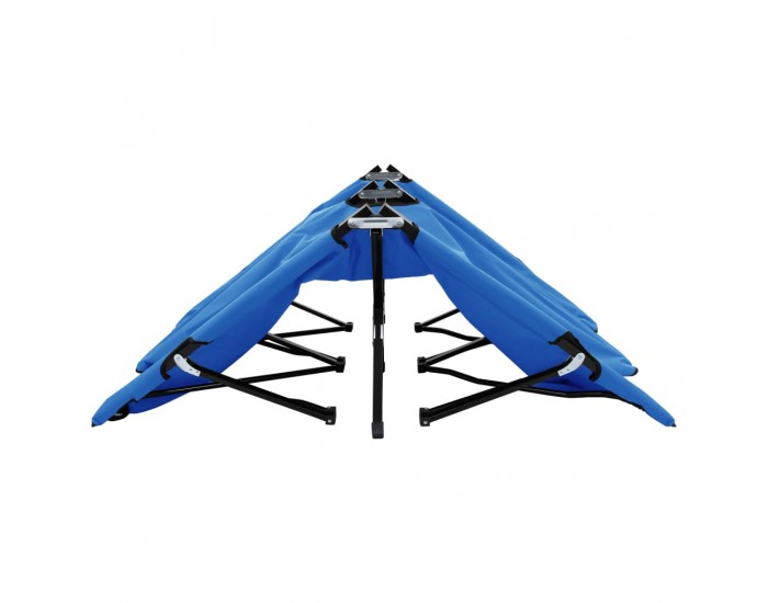 Sonata Двуместен сгъваем шезлонг, син, стомана