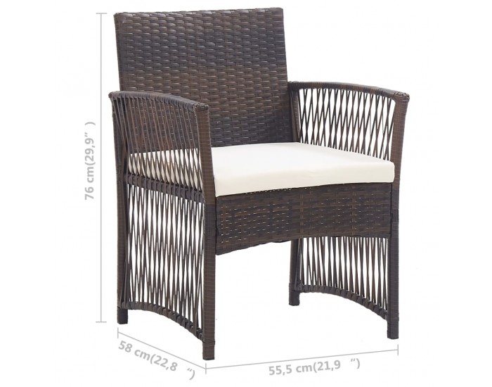 Sonata Шезлонг с шалте, полиратан, черен