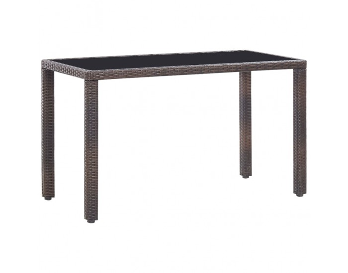 Sonata Градински комплект с възглавници, 5 части, кафяв полиратан