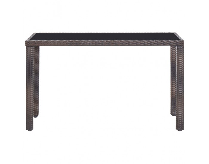 Sonata Градински комплект с възглавници, 5 части, кафяв полиратан