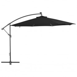 Sonata Градински чадър с чупещо рамо и алуминиев прът, 350 см, черен - Градина