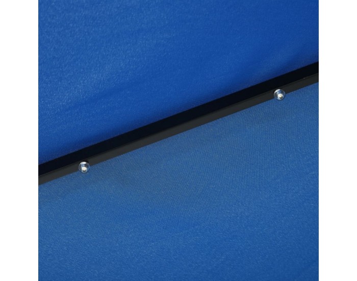 Sonata Градински чадър с LED лампички и стоманен прът, 300 см, син