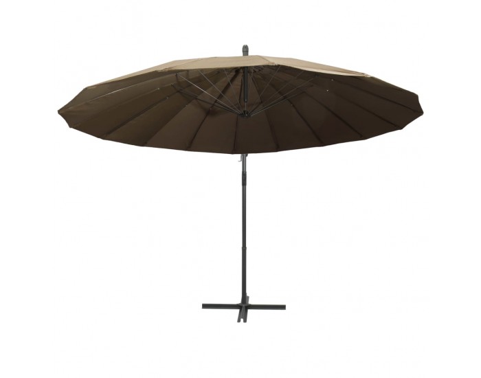 Sonata Висящ чадър за слънце, таупе, 3 м, алуминиев прът