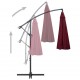 Sonata Висящ чадър за слънце, бордо, 3 м, алуминиев прът
