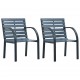 Sonata Градински столове, 2 бр, сиви, дърво