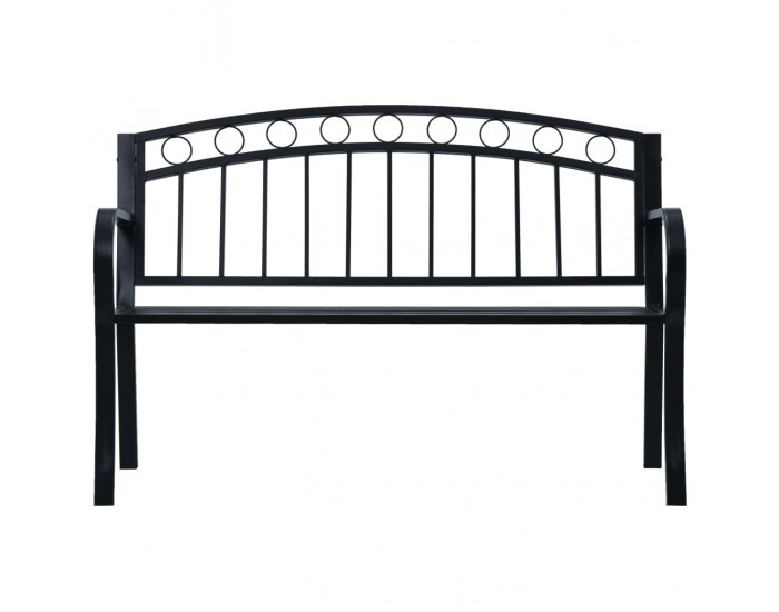 Sonata Градинска пейка, 125 см, черна, стомана