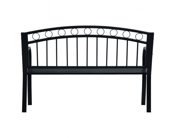 Sonata Градинска пейка, 125 см, черна, стомана