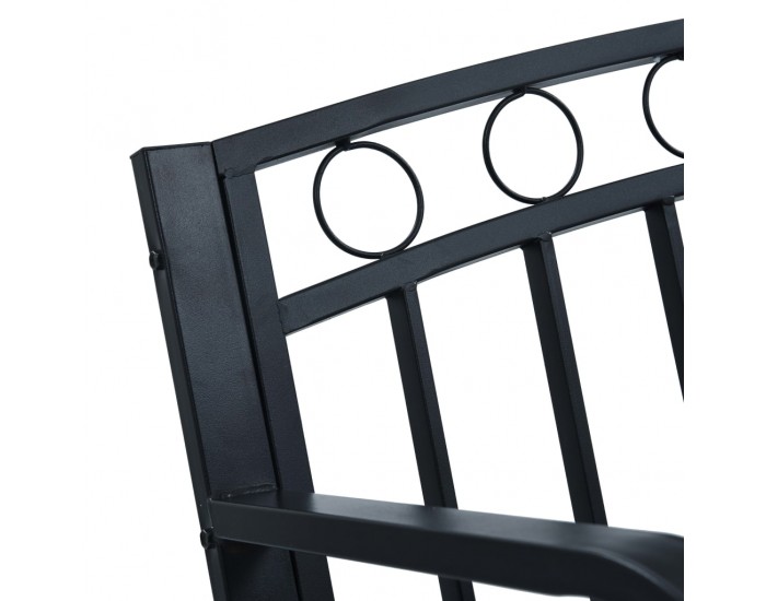 Sonata Градинска пейка, 125 см, черна, стомана