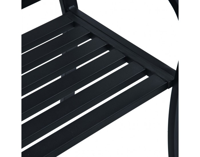 Sonata Градинска пейка, 125 см, черна, стомана