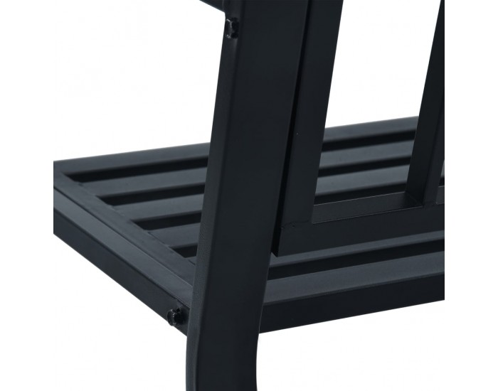 Sonata Градинска пейка, 125 см, черна, стомана