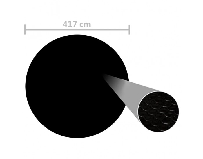 Sonata Покривало за басейн, черно, 417 см, PE