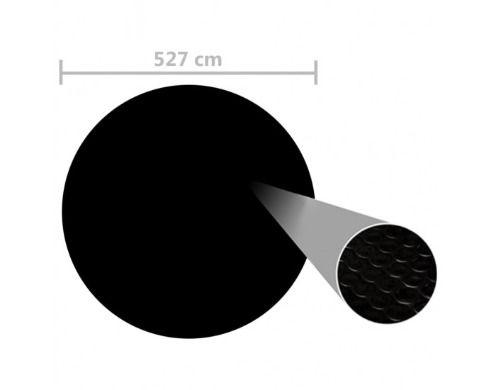 Sonata Покривало за басейн, черно, 527 см, PE