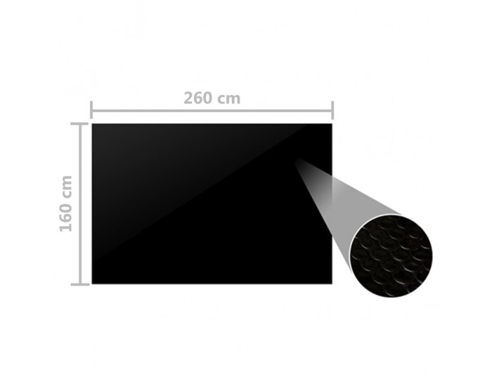 Sonata Покривало за басейн, черно, 260x160 см, PE