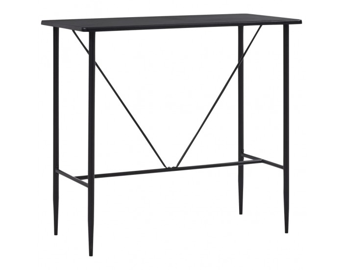 Sonata H Бар маса, черна, 120x60x110 см, МДФ