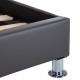 Sonata Рамка за легло с LED, сива, изкуствена кожа, 90x200 cм