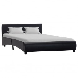 Sonata Рамка за легло, черно, изкуствена кожа, 140x200 cм - Спалня