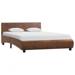 Sonata Рамка за легло, кафява, изкуствена кожа, 120x200 см - Тапицирани легла