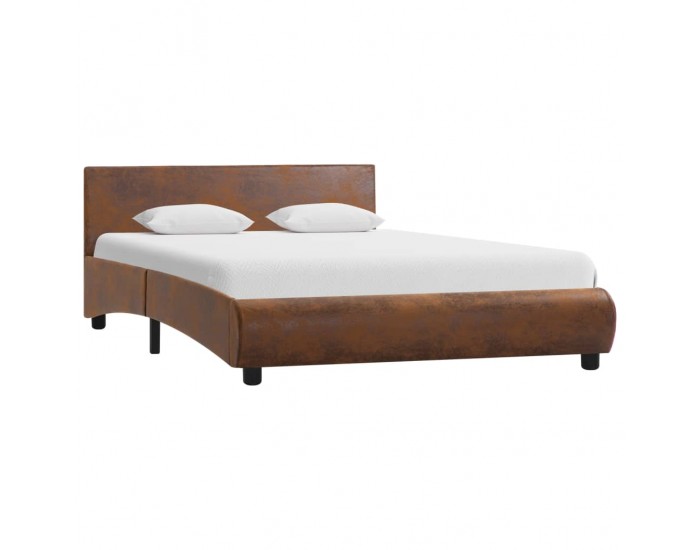 Sonata Рамка за легло, кафява, изкуствена кожа, 120x200 см