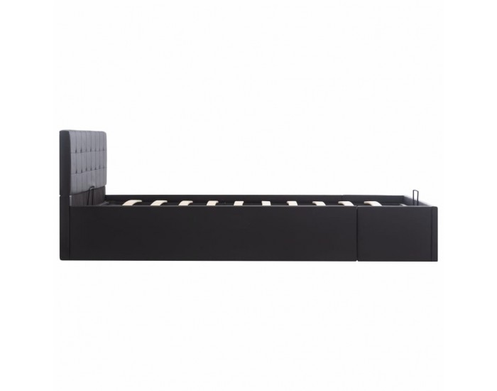 Sonata Легло с повдигащ механизъм, черно, изкуствена кожа, 140x200 cм