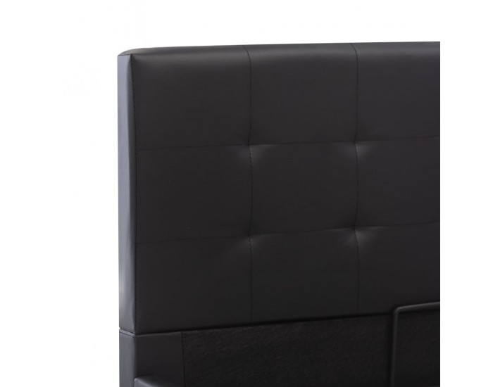 Sonata Легло с повдигащ механизъм, черно, изкуствена кожа, 140x200 cм