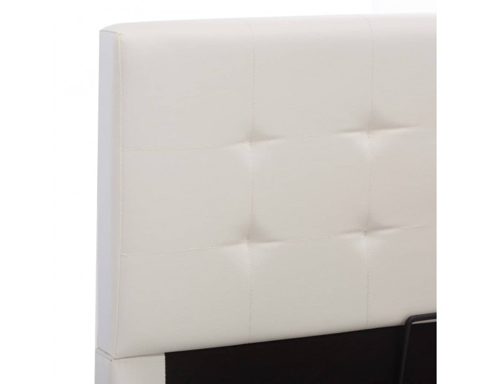 Sonata Легло с повдигащ механизъм, бяло, изкуствена кожа, 180x200 cм