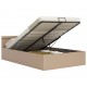 Sonata Хидравлично легло с LED капучино изкуствена кожа 180x200 cм
