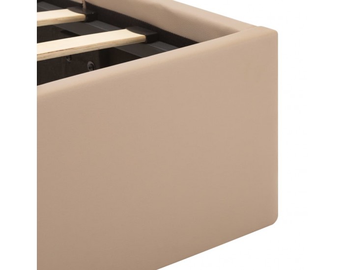 Sonata Хидравлично легло с LED капучино изкуствена кожа 180x200 cм