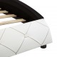 Sonata Рамка за легло, бяло и черно, изкуствена кожа, 140x200 cм