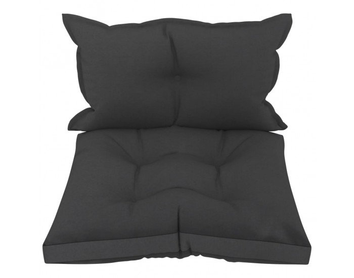 Sonata Палетни възглавници за диван, 2 бр, черни, текстил