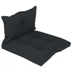 Sonata Палетни възглавници за диван, 2 бр, антрацит, текстил - Мека мебел
