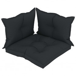 Sonata Палетни възглавници за диван, 3 бр, антрацит, текстил - Модулни дивани