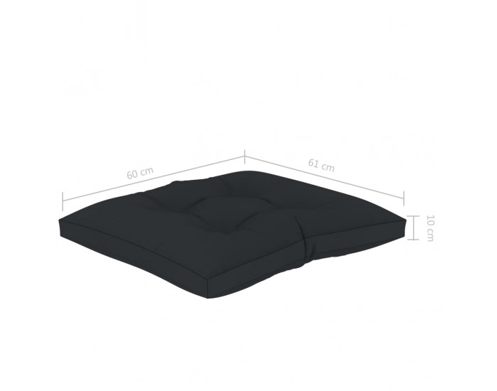 Sonata Палетна възглавница за под, 60x61x10 см, антрацит