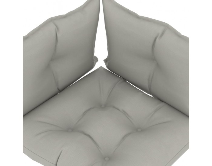 Sonata Палетни възглавници за диван, 3 бр, таупе, текстил