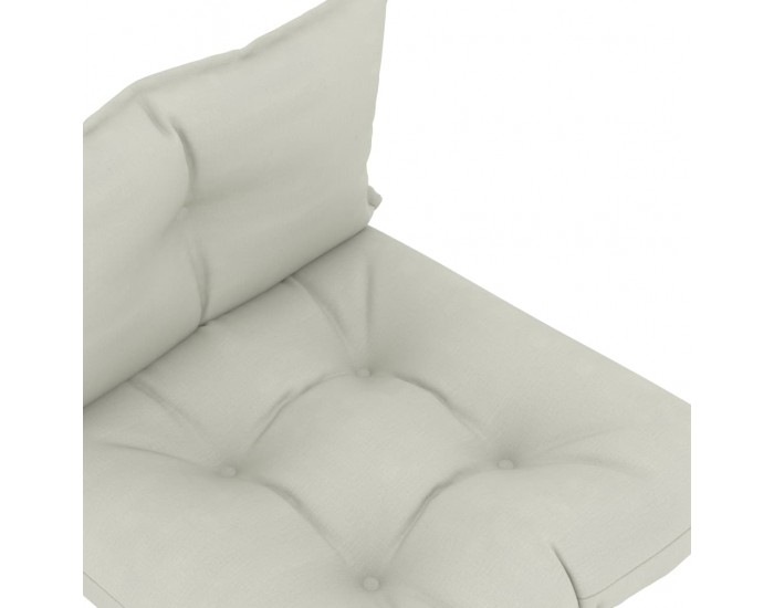 Sonata Палетни възглавници за диван, 2 бр, бежови, текстил