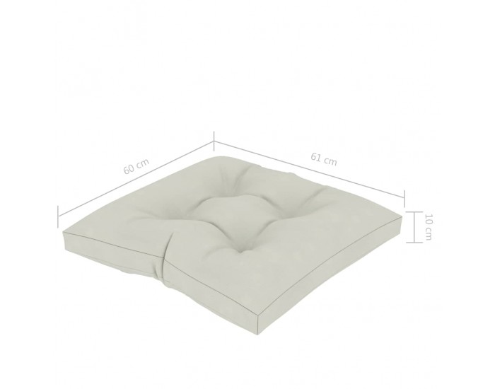 Sonata Палетни възглавници за диван, 2 бр, бежови, текстил