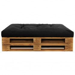 Sonata Градинска възглавница за сядане, черна, 120x80x10 см, текстил - Модулни дивани