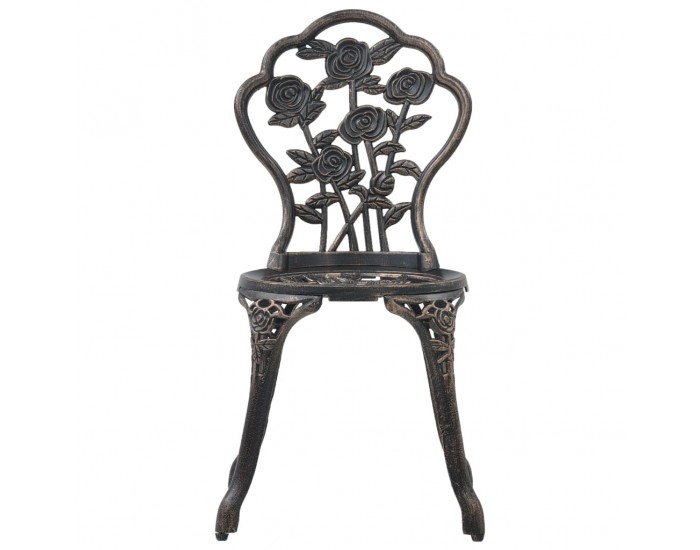 Sonata Бистро столове, 2 бр, бронз, лят алуминий