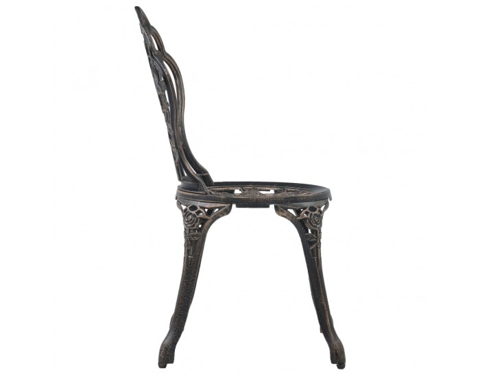 Sonata Бистро столове, 2 бр, бронз, лят алуминий