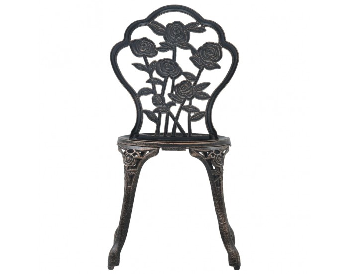 Sonata Бистро столове, 2 бр, бронз, лят алуминий