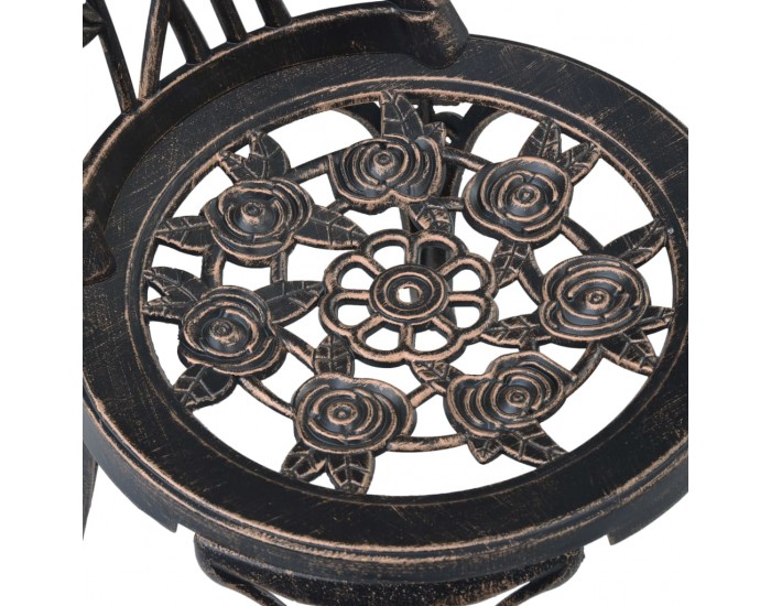 Sonata Бистро столове, 2 бр, бронз, лят алуминий