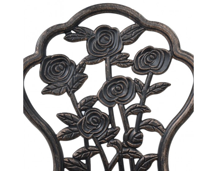 Sonata Бистро столове, 2 бр, бронз, лят алуминий