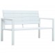 Sonata Градинска пейка, 120 cм, HDPE, бяла, имитация на дърво Sonata Градинска пейка, 120 cм, HDPE, бяла, имитация на дърво