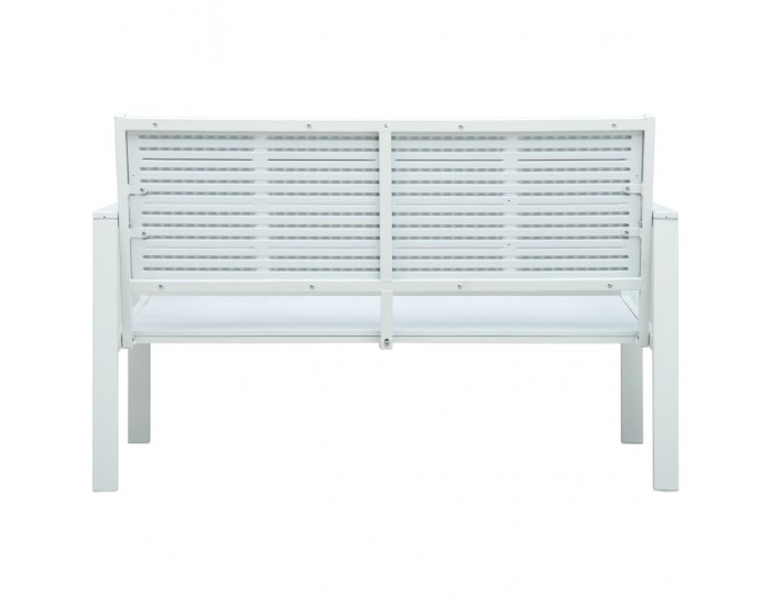 Sonata Градинска пейка, 120 cм, HDPE, бяла, имитация на дърво Sonata Градинска пейка, 120 cм, HDPE, бяла, имитация на дърво