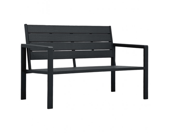 Sonata Градинска пейка, 120 cм, HDPE, черна, имитация на дърво Sonata Градинска пейка, 120 cм, HDPE, черна, имитация на дърво
